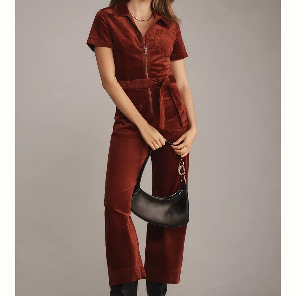 Colette Weekend Brown Corduroy JUMPSUIT, by Maeve (Anthropologie) Sz US 4, tall.